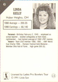 1991 Little Sun Ladies Pro Bowling Tour Strike Force #6 Linda Kelly Back